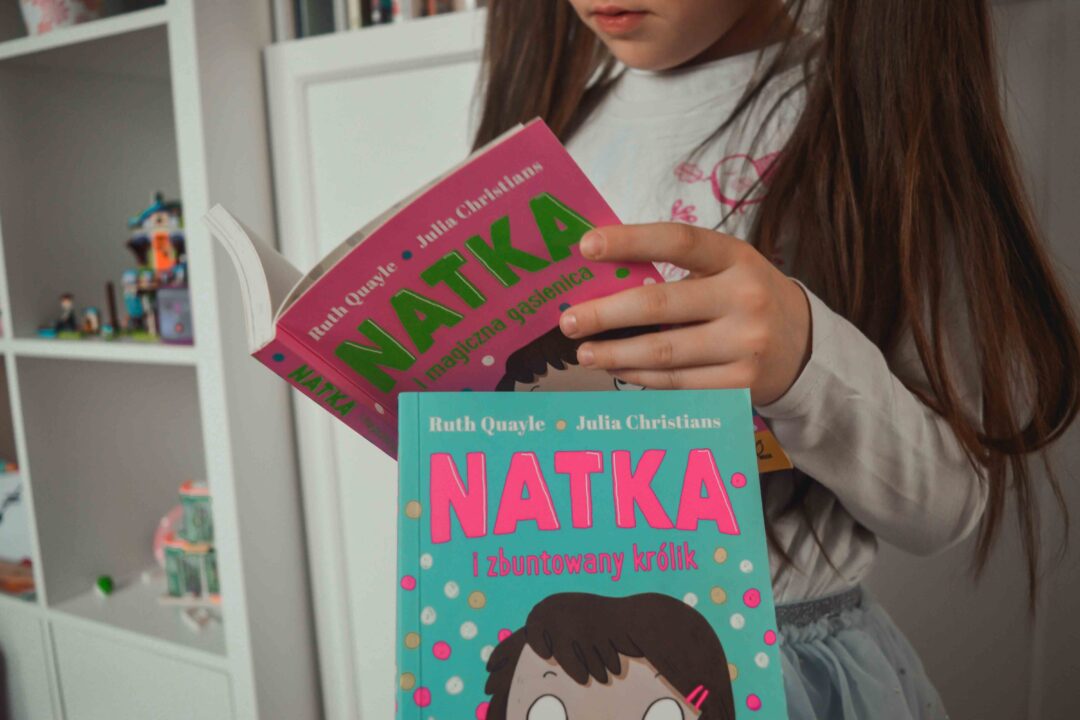 książki dla dzieci 7 lat - Natka i zbuntowany królik i magiczna gąsienica