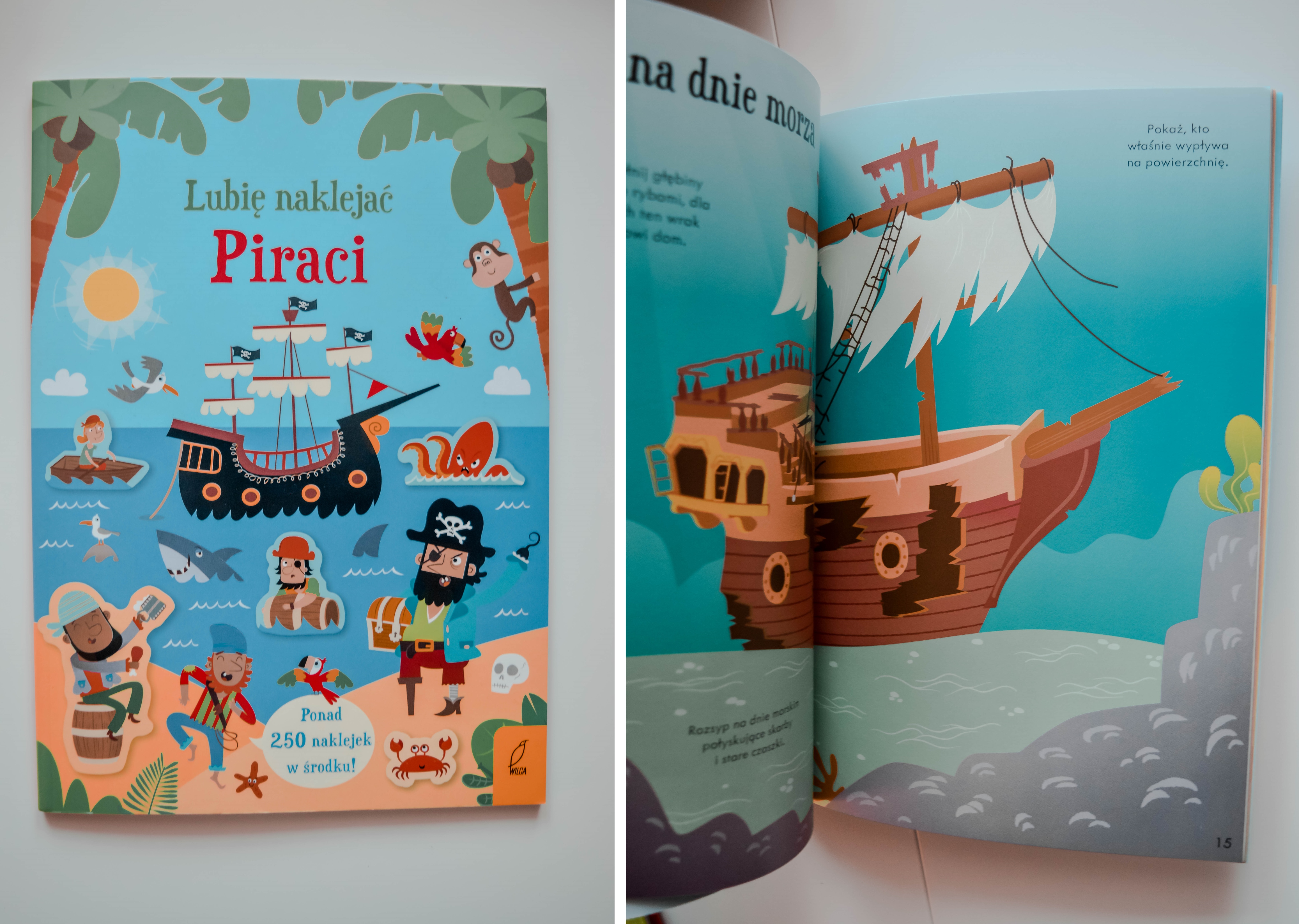 książka o piratach z naklejkami dla 5 latka