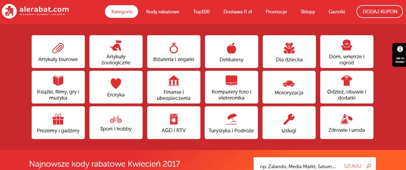 kupony rabatowe w 1 miejscu