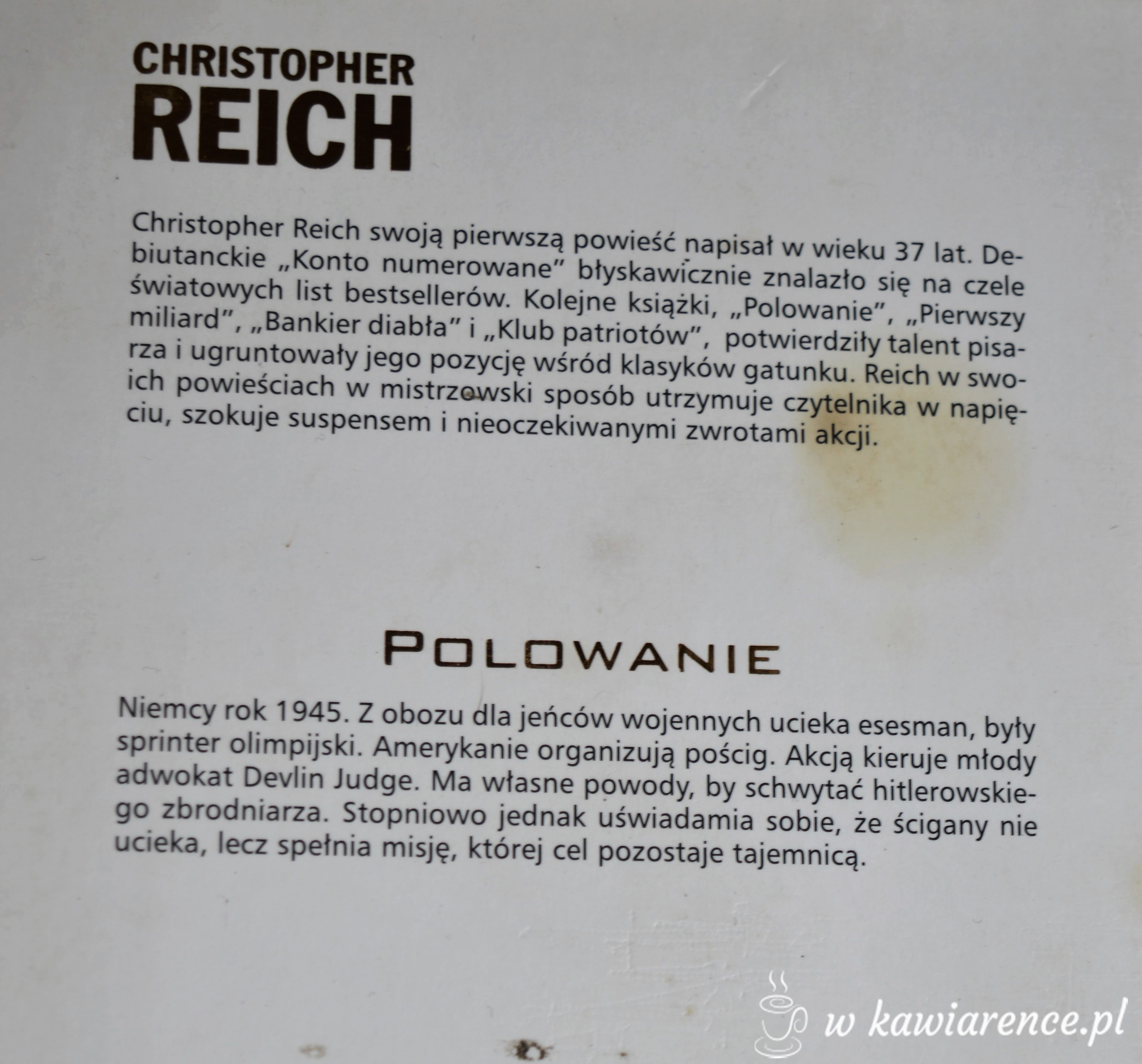 polowanie christopher reich