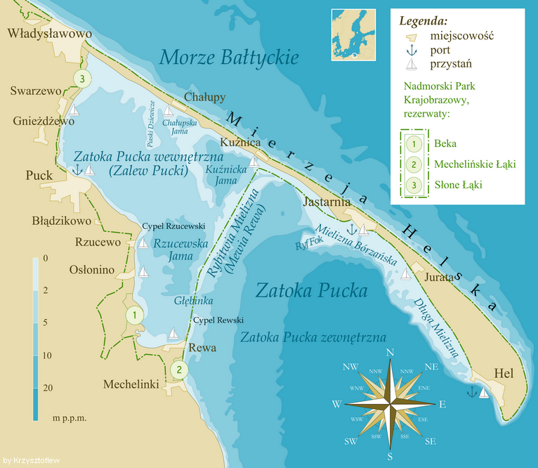 kuźnica mapa półwysep helski parking