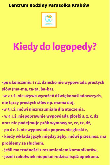 kiedy do logopedy z dzieckiem