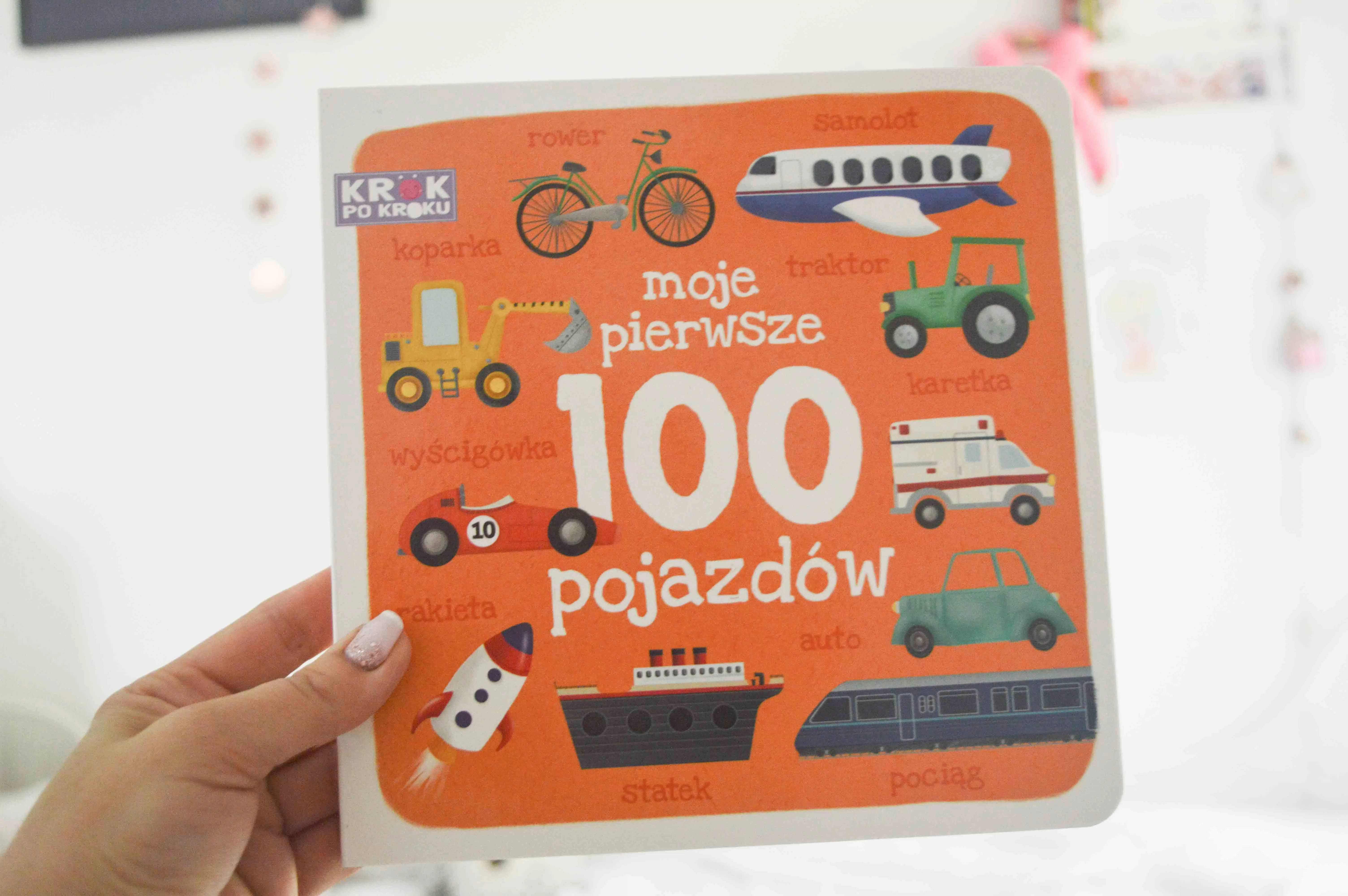 pierwsza książeczka o pojazdach dla rocznego dziecka 2 i 3 latka - książka z twardymi kartkami