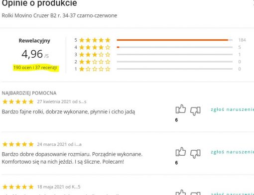 rolki dla dzieci Movino opinie