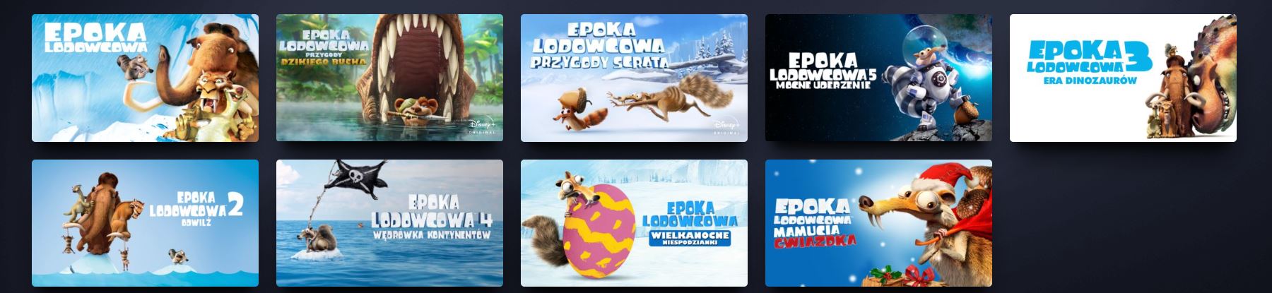 Epoka Lodowcowa Disney+