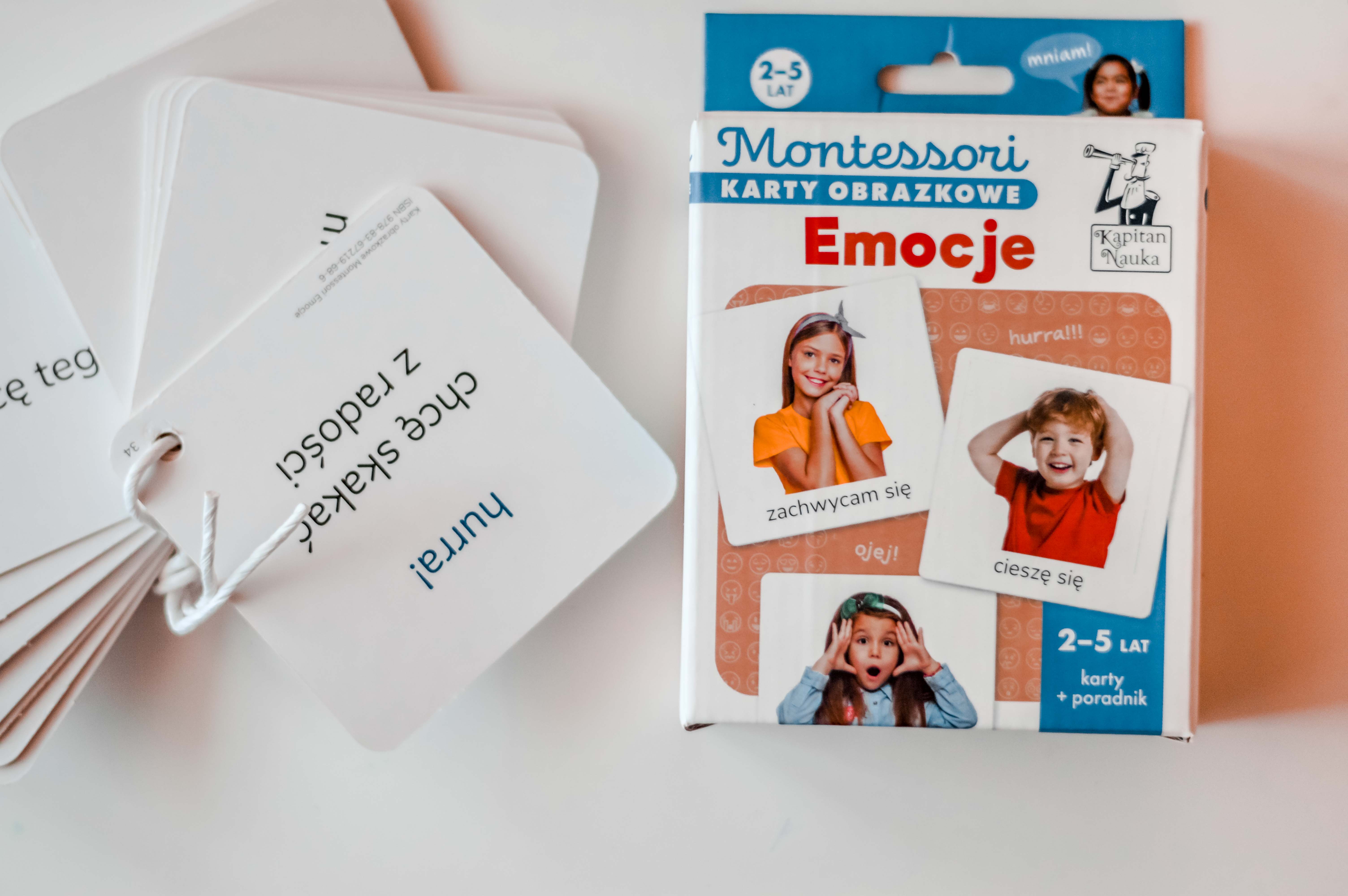Emocje karty obrazowe dla dzieci w wieku 3 - 4 lata Kapitan Nauka