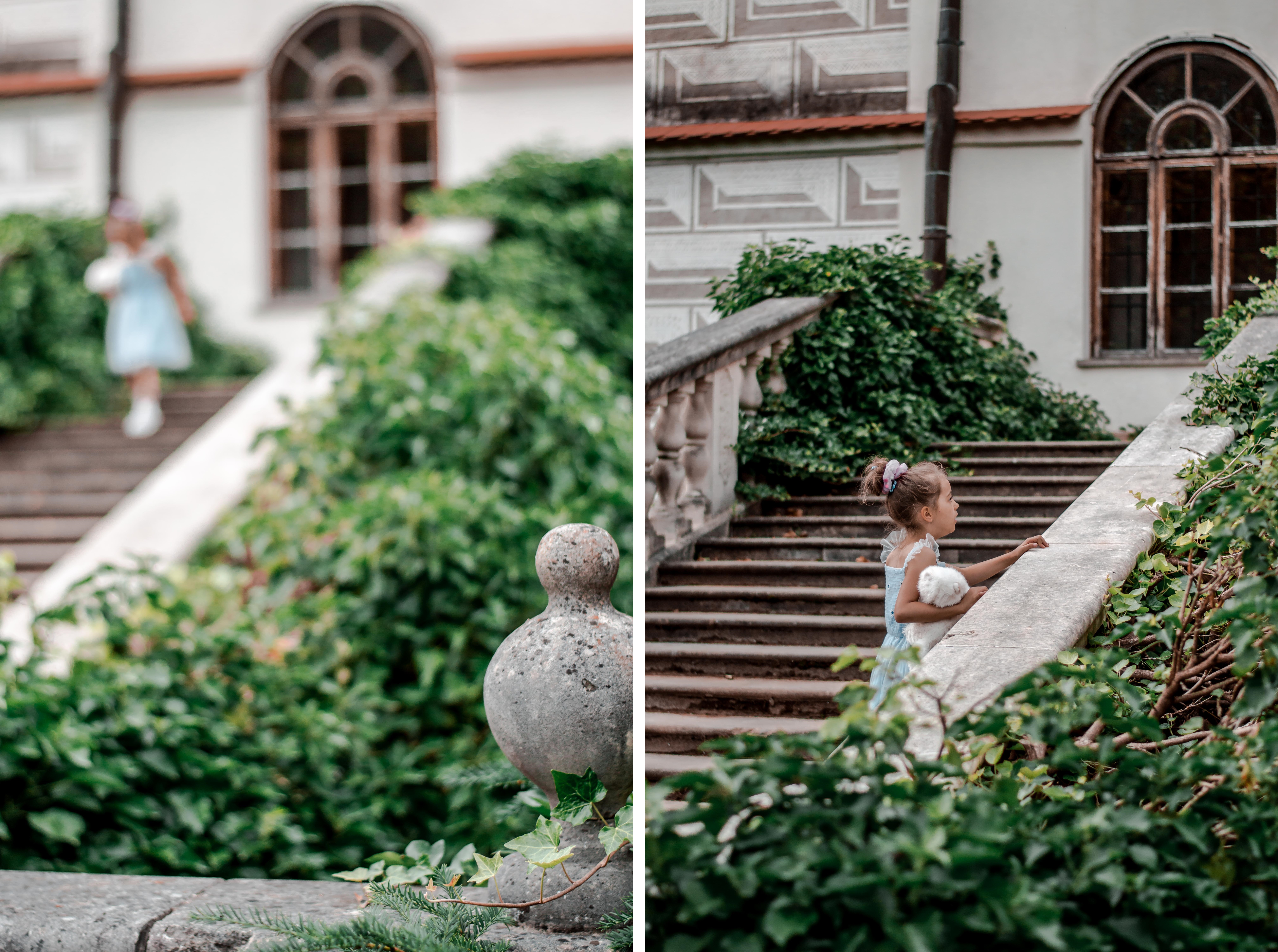 Elegancka sukienka dla dziewczynki 122 i 128 błekitna na lato