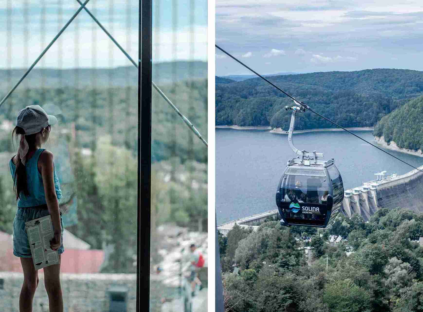 Solina widoki z kolejki gondolowej - atrakcje dla całej rodziny w Bieszczadach