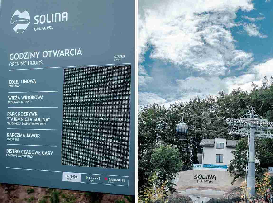 gondole solina godziny otwarcia cennik