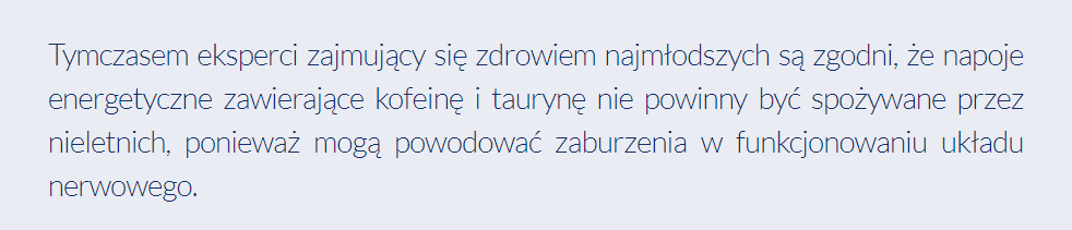 czy nastolatek może pić kofeinę