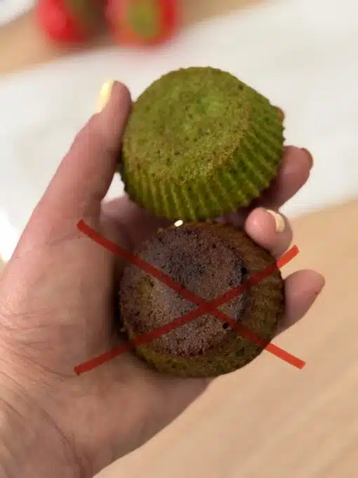 jak powinny wygladac zielone babeczki, muffiny zielone ze spzinakiem